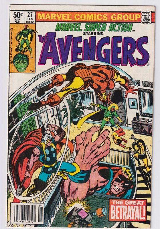 Marvel Comics Group! Marvel Super-Action! Issue #27! Starring The Avengers!