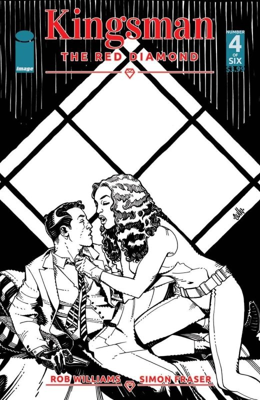 Kingsman Red Diamond #4 (Cvr B B&w Hamner) Image Comics Comic Book