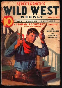 WILD WEST WEEKLY-8/14/1937-PULP-TOMMY ROCKFORD-RISKY MCKEE G