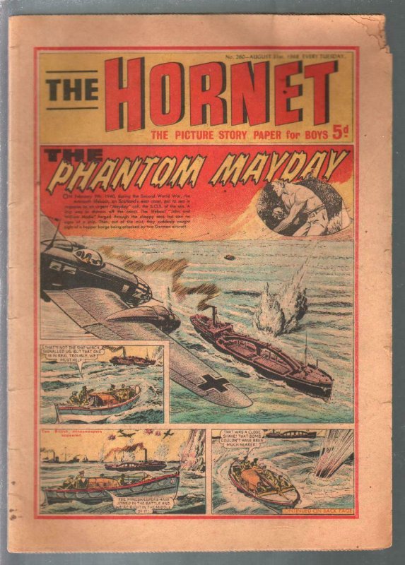 Hornet #260 8/31/1968-DC Thompson-British-tabloid-picture stories-WWII sea ba... 