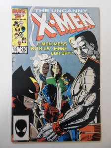 The Uncanny X-Men #210 (1986) VG Condition moisture stain