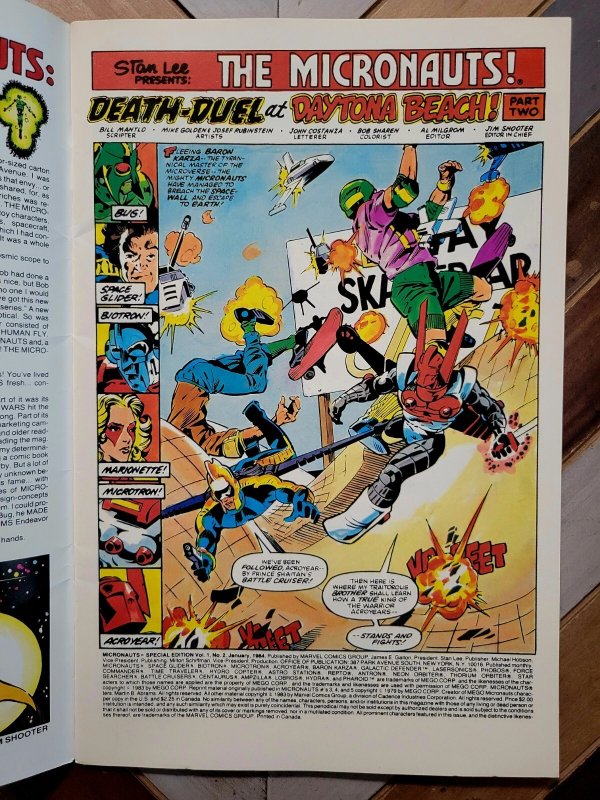 Micronauts Special Edition #2 Marvel 1984 M. Golden, Butch Guice Wrap Cover 6.5