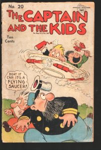 Captain and the Kids #20 1951-Flying saucer & fireworks cover cover-Spanking ...