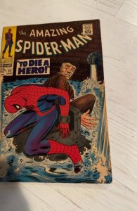 The Amazing Spider-Man #52 (1967)to die a hero - heavy foxing/Browning