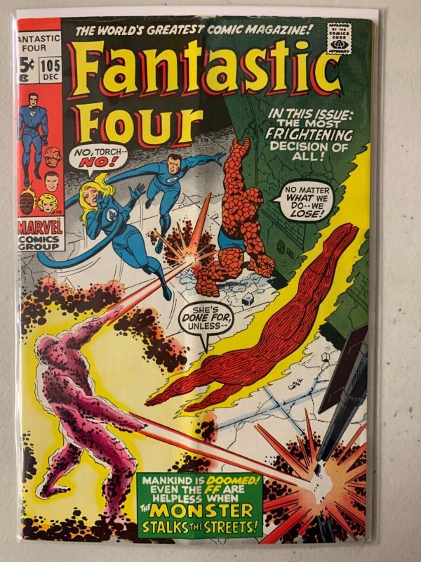 Fantastic Four #105 pollution issue 5.0 (1970)