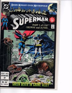 DC Comics Superman #44 Batman Dark Knight Over Metropolis Ordway Story and Art