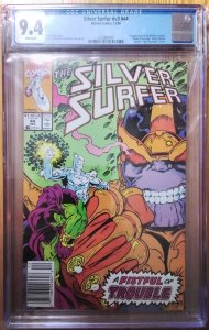 Silver Surfer #44 CGC 9.4 Newsstand Edition 1st Infinity Gauntlet