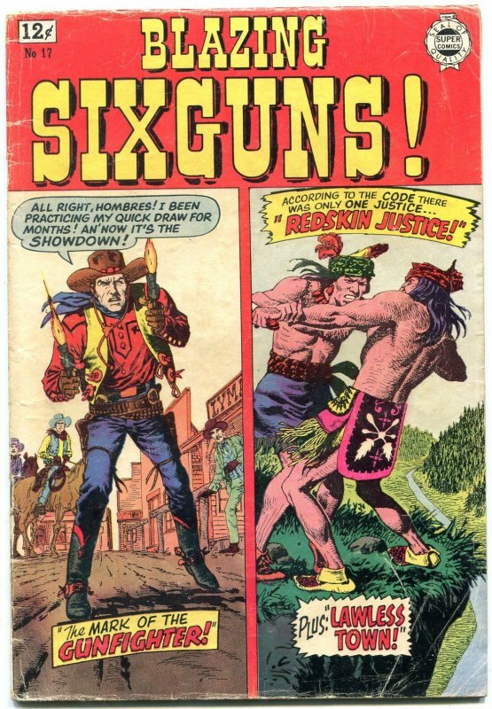 Blazing Six Guns #17 1964- Golden Age Western reprints- Severin VG