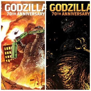 (2024) IDW COMICS GODZILLA 70th ANNIVERSARY #1 A & B Variant Cover Set FREE SHIP