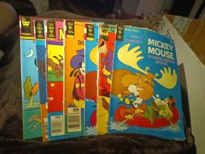 Mickey Mouse 7 Issue Bronze Age Gold Key Comics Lot Run Set Collection