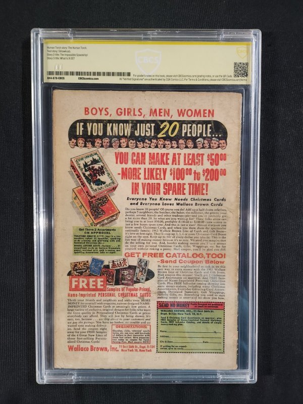 Strange Tales #101 - Signed Stan Lee / Human Torch (CBCS 3.0) 1962