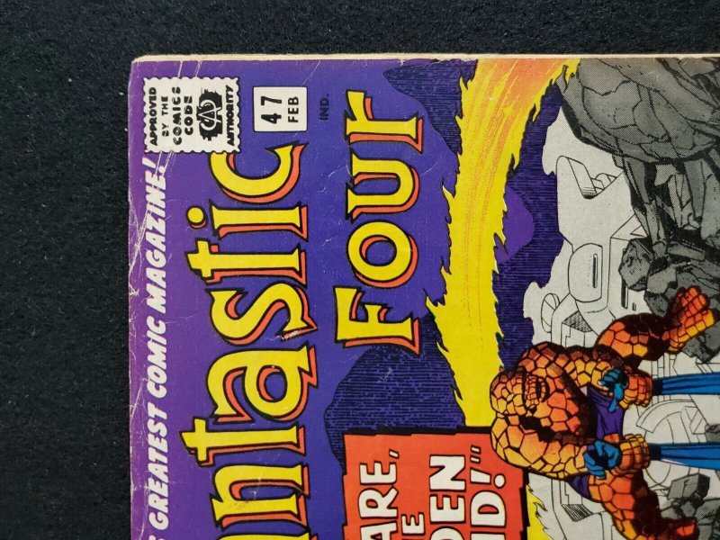 Fantastic Four #47 1st app Maximus Inhumans Lee Kirby 1966 Marvel GD/VG