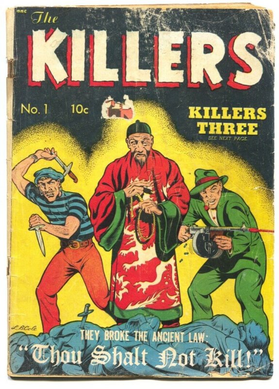 THE KILLERS #1-1947-L.B. COLE-SOTI-PRE-CODE CRIME--WEIRD MENACE