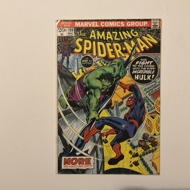 Amazing Spider-Man 120 Very Good Vg 4.0 Water Damage Marvel 1972