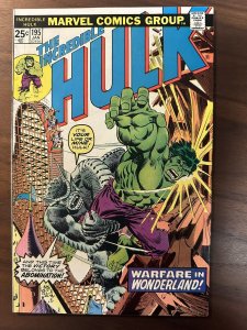 Incredible Hulk #195 FN+ Warfare in Wonderland! Ed Hannigan Cvr. (Marvel 1976)