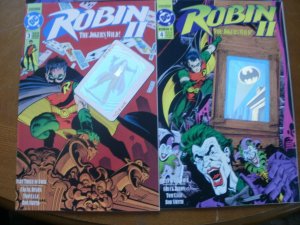 4 DC Comics ROBIN 2 (The Joker's Wild) Comic #1 #2 #3 #4 (1991) Hologram Foil