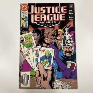 JUSTICE LEAGUE AMERICA 43 SIGNED ADAM HUGHS NM NEAR MINT DC COMICS