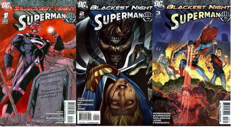 BLACKEST NIGHT SUPERMAN (2009) 1C,2-3  COMPLETE!