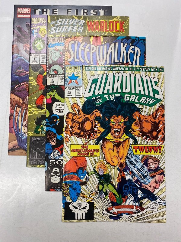 4 MARVEL comic books First X-Men #4 Surfer/ Warlock #1 Sleepwalker #3 57 KM19