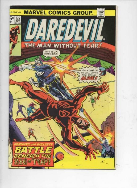 DAREDEVIL #132 FN+ Murdock, BullsEye, 1964 1976, more Marvel in store