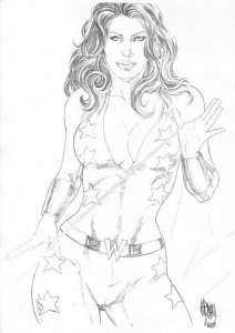Wonder Girl Commission - Signed original art by David Lee