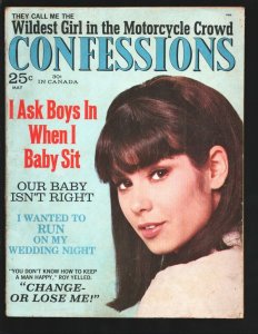 Confessions 5/1966-Wildest Girl In The Motorcycle Crowd-Our Baby Isn't Rig...