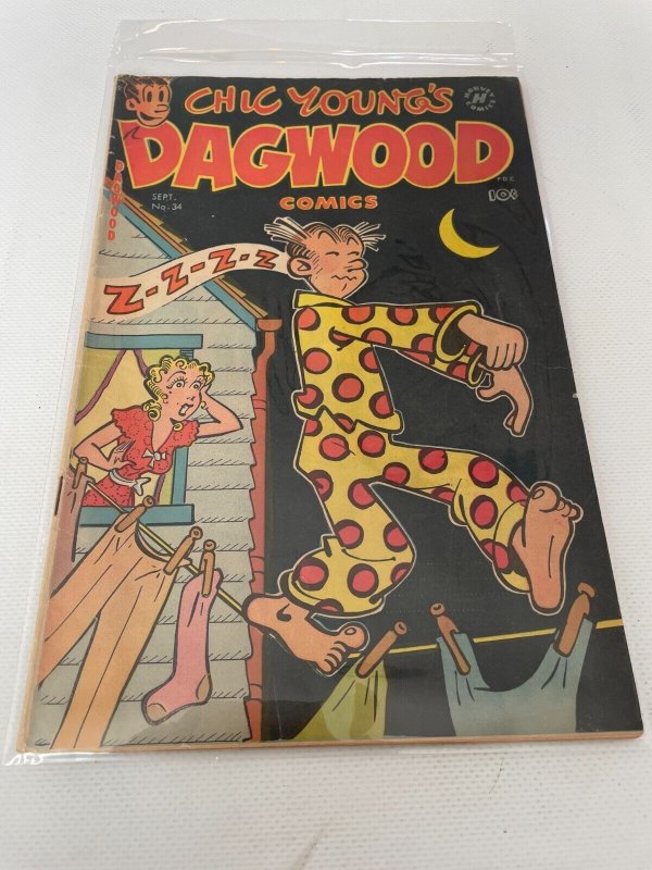 Chic Young's Dagwood # 34 FN- Harvey Golden Age Comic Book Blondie 2 J264