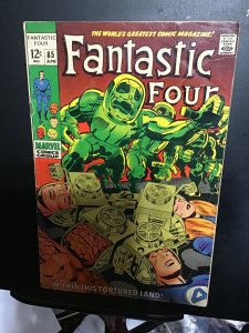 Fantastic Four #85 (1969) Mid-grade Kirby Dr. Doom Crystal Inhumans VG/FN wow!