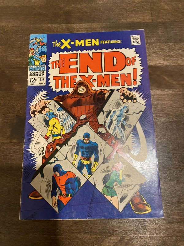 The X-Men #46 (1968) juggernaut fught
