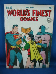 WORLDS FINEST 22 F- BATMAN GREEN ARROW SUPERMAN 1946