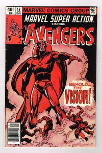 Marvel Super Action The Avengers #18 (1980) - 1st Appearance VISION - Newsstand