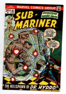 Sub-Mariner #61 - Namor - Dr Hydro - 1973 - FN