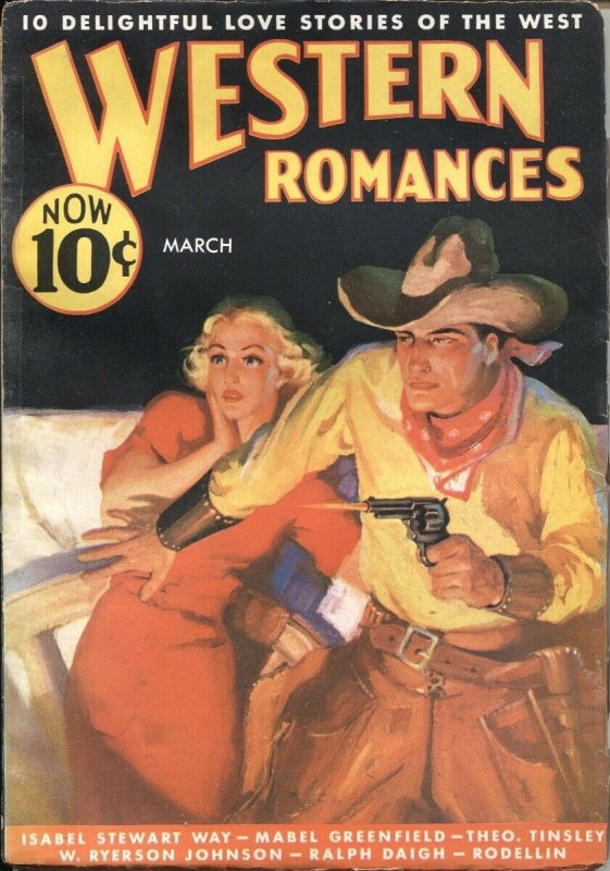 WESTERN ROMANCES  MARCH 1936-GOOD GIRL ART COVER-TINSLEY-W RYERSON JOHNSON-PU...