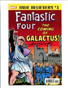 True Believers: Fantastic Four #1 - Signed by Joe Sinnott, Galactus (9.2OB) 2018