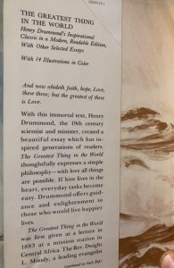 The greatest thing in the world, Henry Drummond‘s inspirational classic,1967.58p