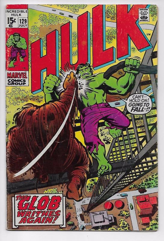 Incredible Hulk #129 - The Leader / Glob (Marvel, 1970) - VG/FN