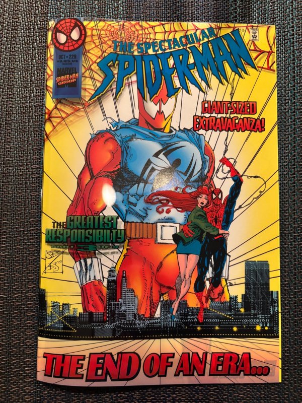 The Spectacular Spider-Man #229 Direct Edition - Acetate Wraparound Cover (1995)