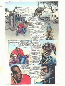 Steel: Official Shaq Movie Comic Adaptation p.17 Color Guide art by John Kalisz