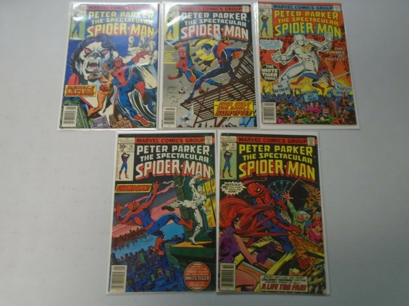 Spectacular Spider-Man lot 10 30c covers from #2-11 avg 4.0 VG (1977)