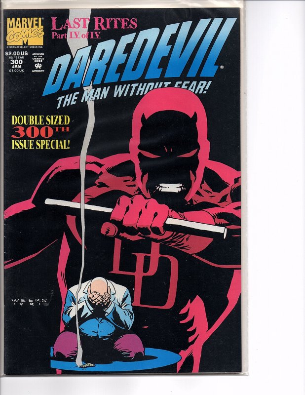 Marvel Comics Daredevil #300 Last Rites Kingpin Origin Spider-man