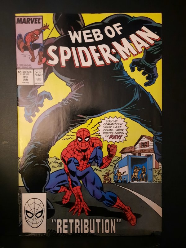 Web of Spider-Man #39 Direct Edition (1988)VF