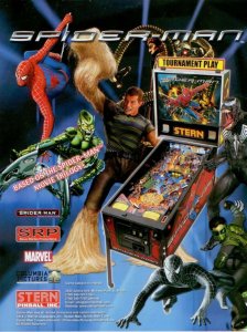 Spider-Man Pinball Flyer Original Marvel 2008 NOS Venom Superheros Art Print