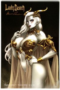 LADY DEATH: BLASPHEMY ANTHEM DRAGONESS EDITION JESSE WICHMANN COVER SIGNED COA.