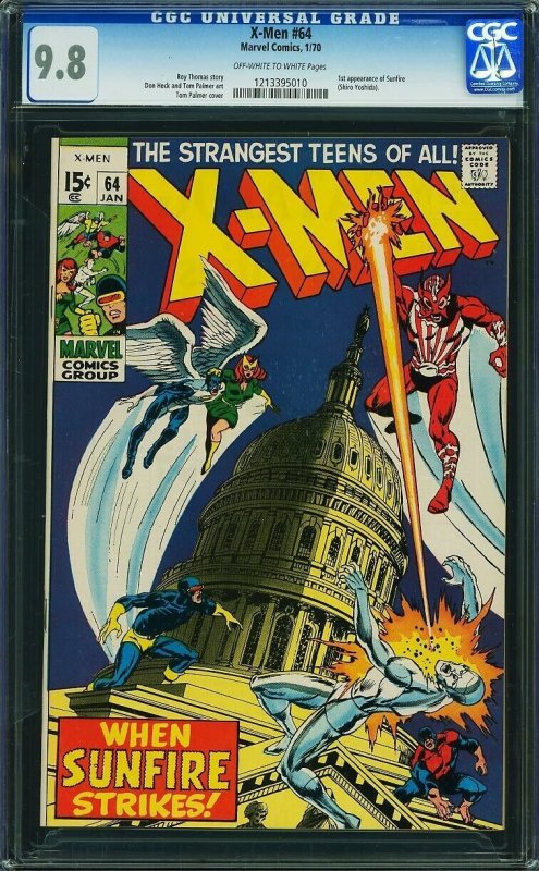 X-Men 64  CGC 9.8  1st Sunfire