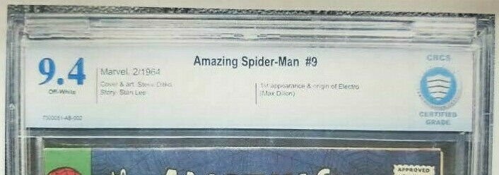 Amazing Spider-Man #9 - 1963 - CBCS 9.4 (NM) 1st App & Origin of Electro