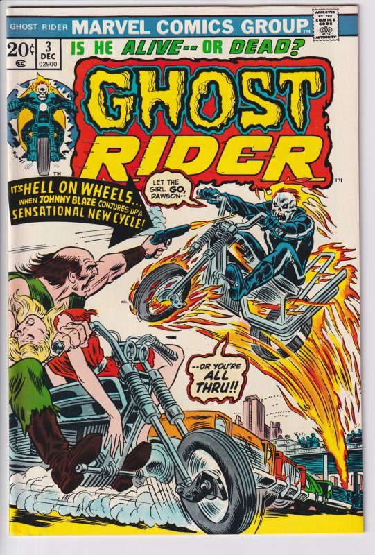 GHOST RIDER #3 (Dec 1973) VFNM 9.0, 3rd Son of Satan!