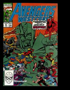 Lot of 13 Avengers West Coast Comics #50 51 52 53 56 57 58 60 61 62 63 66 67 JF4