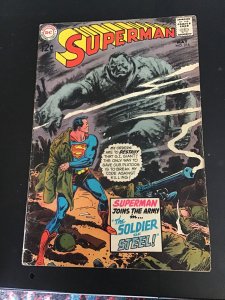 Superman #216 (1969) Soldier Superman! Vietnam story! Affordable grade VF+ Wow!