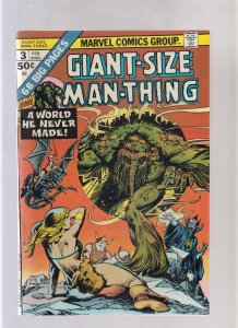 GIANT-SIZE MAN-THING #3 - GIL KANE COVER (7.5/8.0) 1974