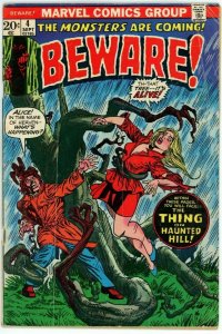 Beware! #4 (1973) - 6.0 FN *Blind Date/Marvel Horror*